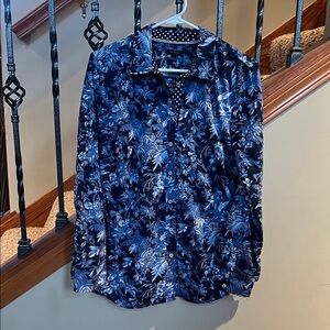 Talbots Navy Floral Women’s Shirt